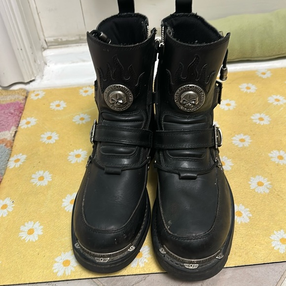 Harley Davidson leather motorcycle boots - Picture 1 of 7